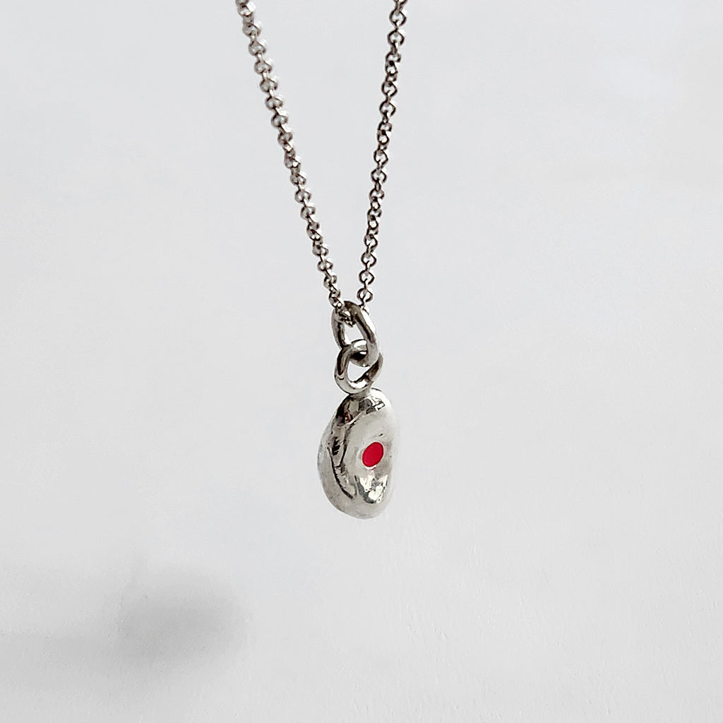 SILVER DROP WITH PINK SPARKLE Pendant