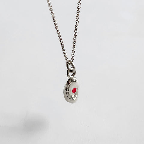 SILVER DROP WITH PINK SPARKLE Pendant
