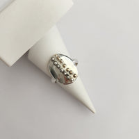 GOLD & SILVER BEADED Ring